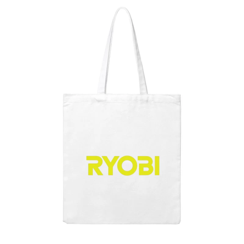 Ryobi Power Tools Brand Logo in Neon Yellow Cotton Tote Bag