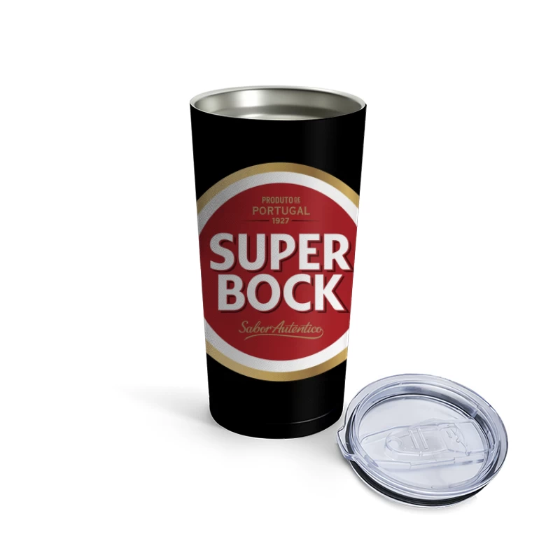 Super Bock Portuguese Beer Brand Logo Design from 1927 Travel Mug