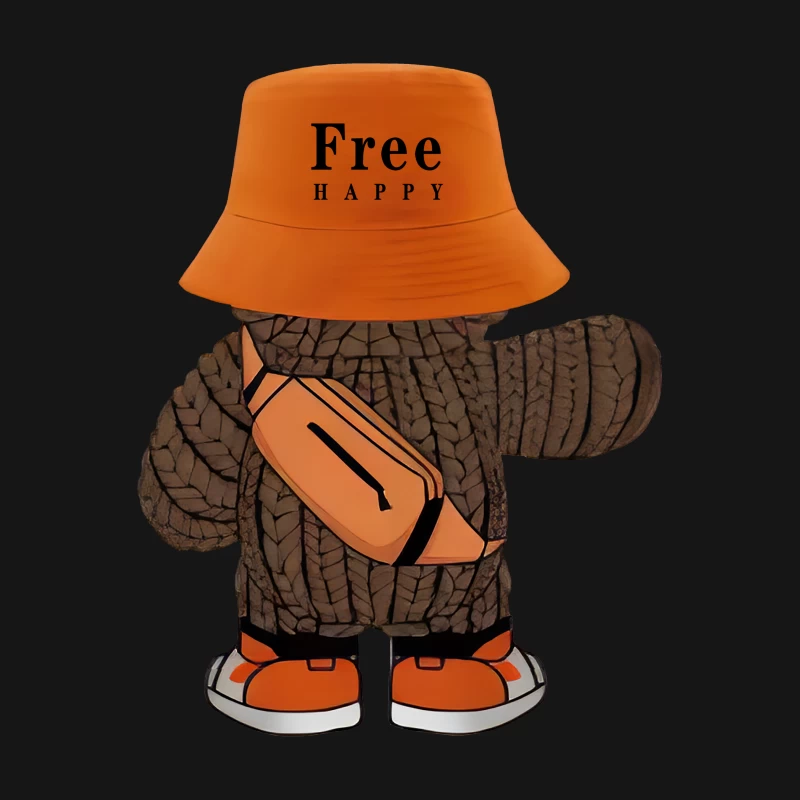 Fröhlicher Bär in modischem Outfit Herren T-Shirt