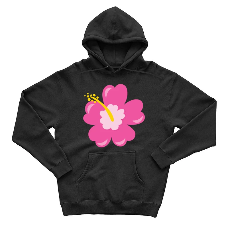 Fleur stylisée rose vif Homme Sweat à capuche