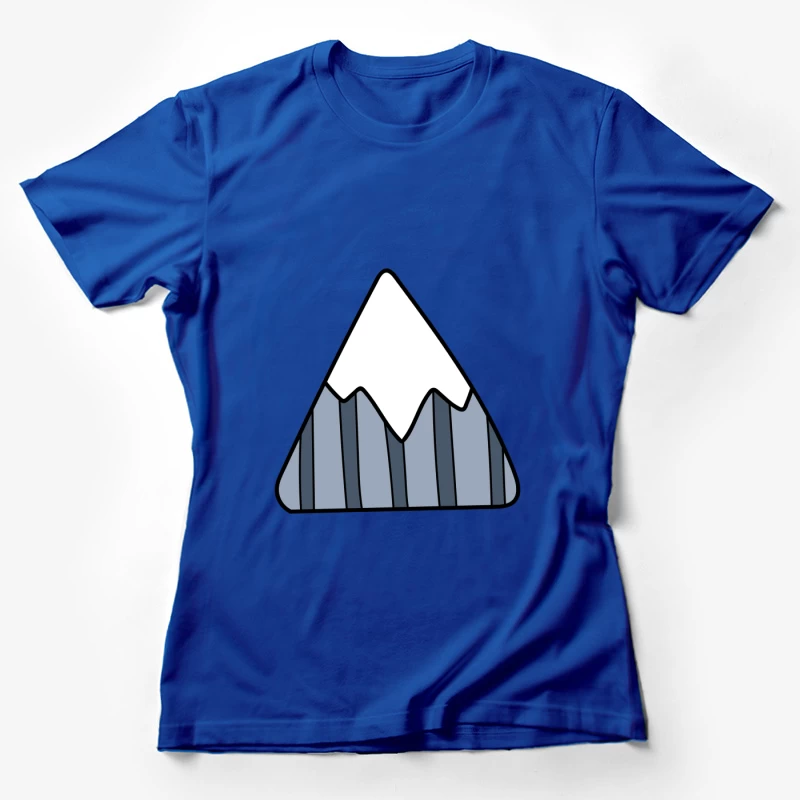 Montagne stylisée avec neige Femme T-Shirt