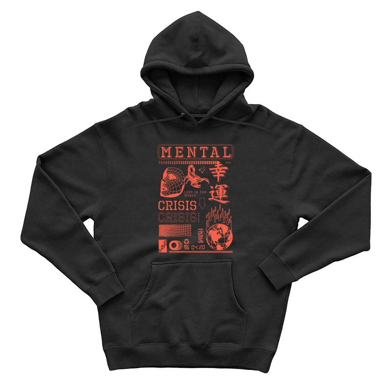 Mentale Krise und Glück Herren Pullover Hoodie