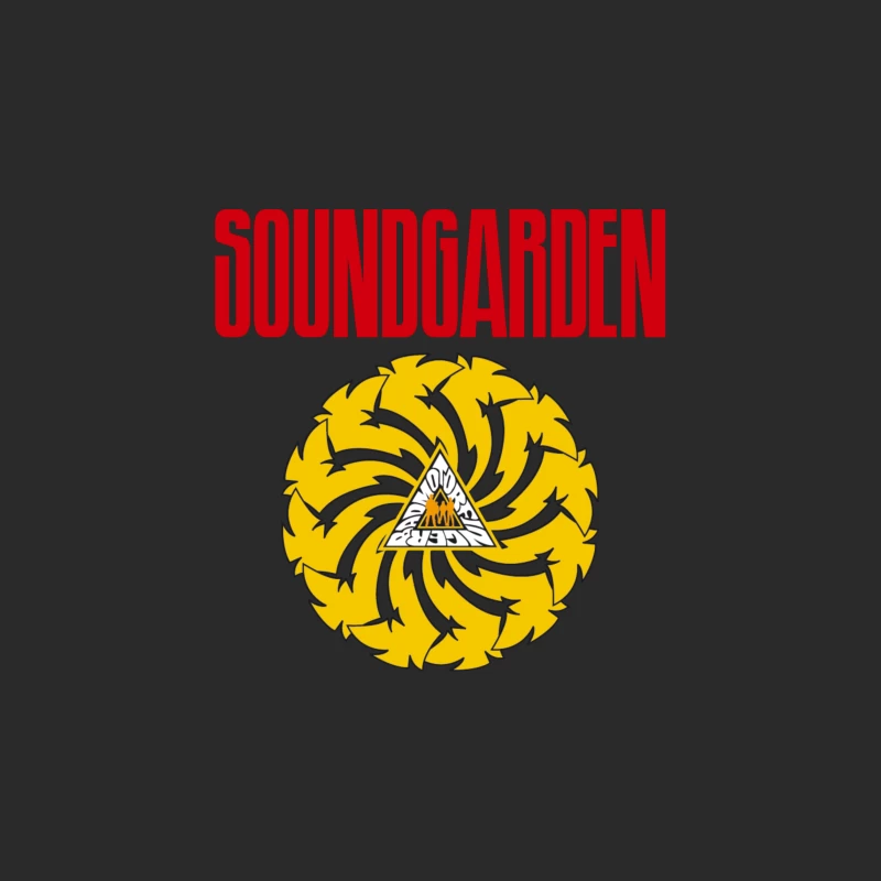 Soundgarden Rock Band Logo with Yellow Spiral Design Baseball Cap