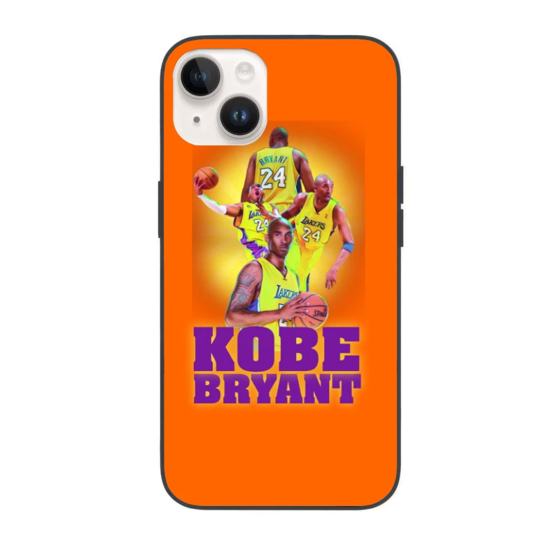 Kobe Bryant Tribute in NBA Colors iPhone Case