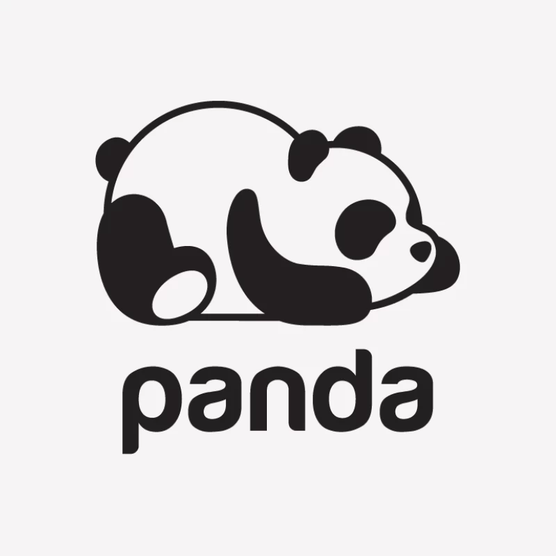 Schlafender Panda Logo Damen T-Shirt