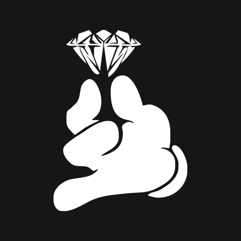 Cartoon Hands HOLDING Diamond Mouse Pad
