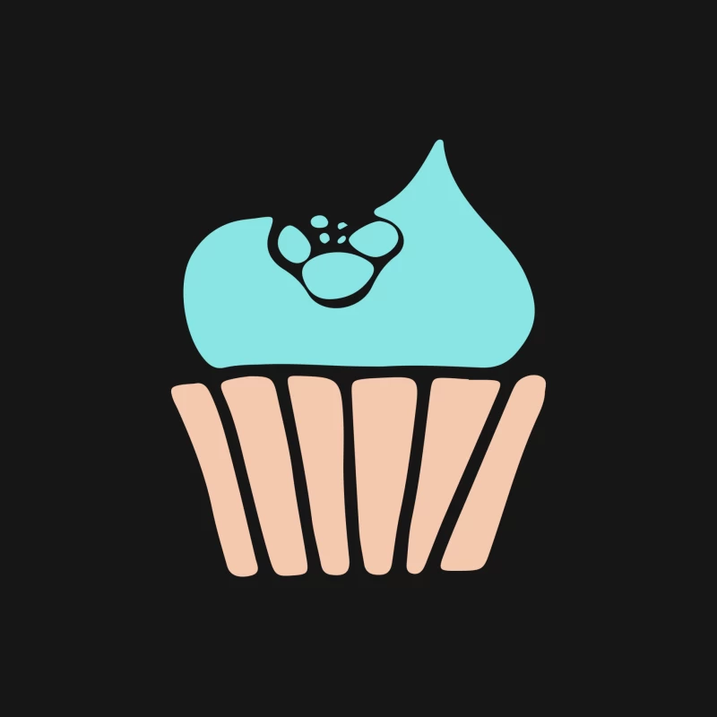 Cupcake Pattes de Chat Homme Manches Longues T-Shirt