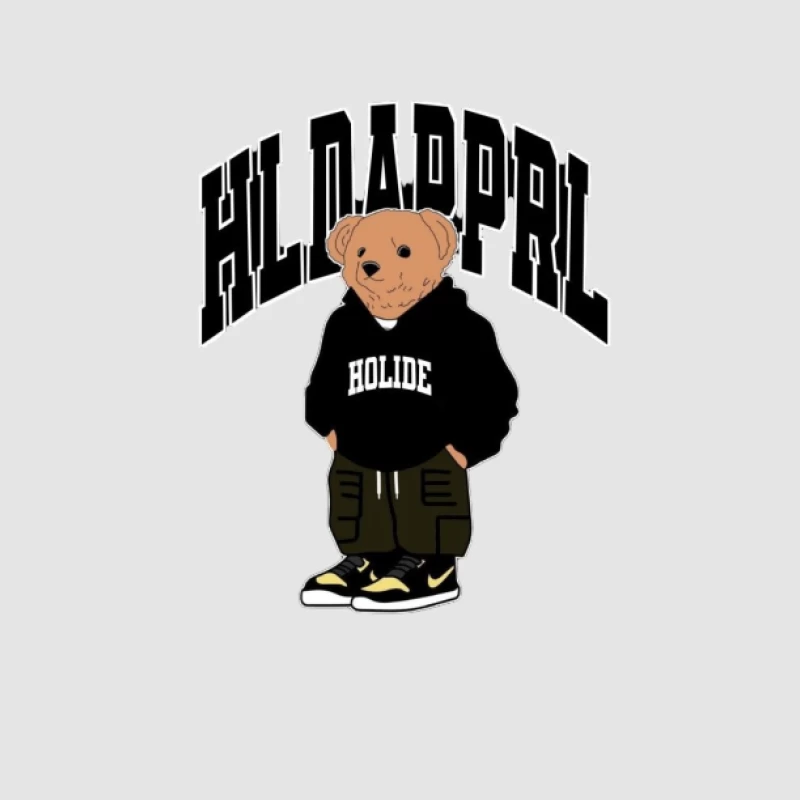 Teddybär mit Kapuzenpulli-Design Herren Pullover Hoodie