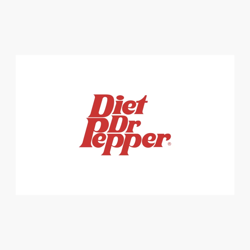 Diet Dr Pepper Soda Brand Logo in Red Typography Travel Mug