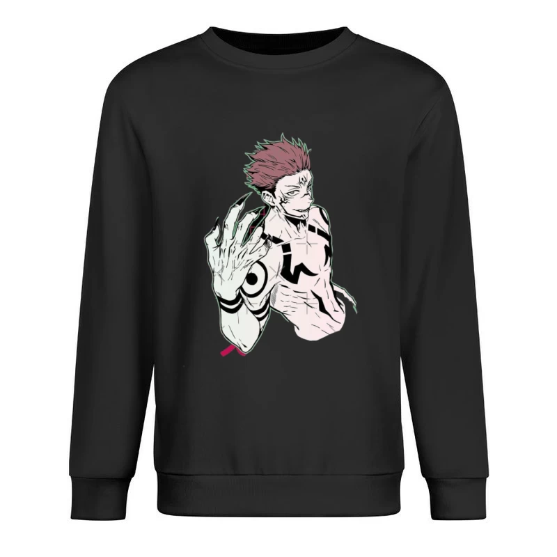Manga Charakter mit Tattoos Herren Pullover Sweatshirt