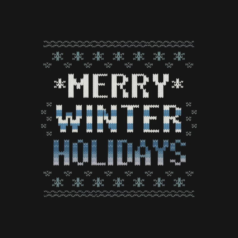 Festive Knitted Winter Holiday Greeting Mouse Pad