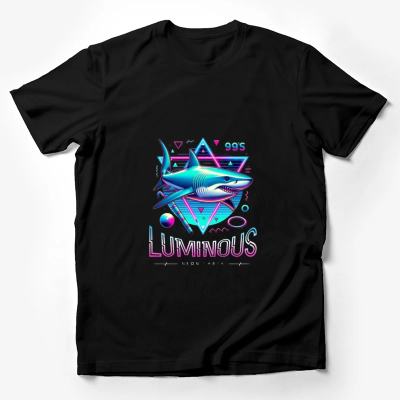 Conception de Requin Lumineux Futuriste Homme T-Shirt