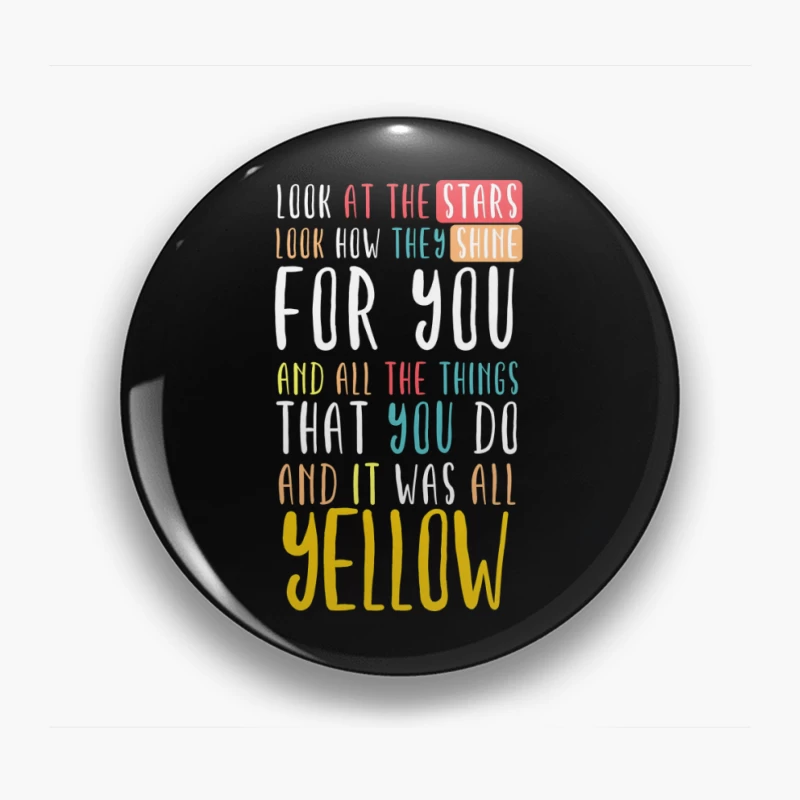 Coldplay Yellow Pin