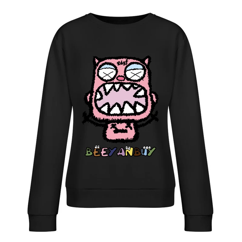 Lustiges Monster-Design Damen Pullover Sweatshirt