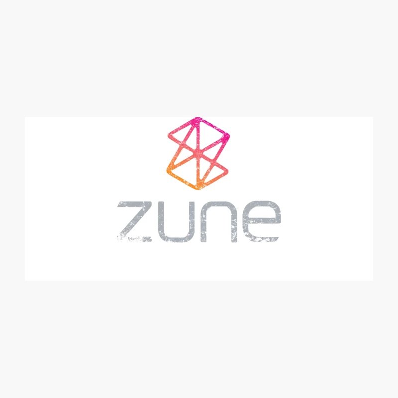 Zune Logo: Geometric Pink and Orange Gradient Design Coffee Mug