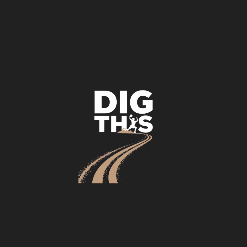 Minimalist Winding Dirt Road Design Bucket Hat