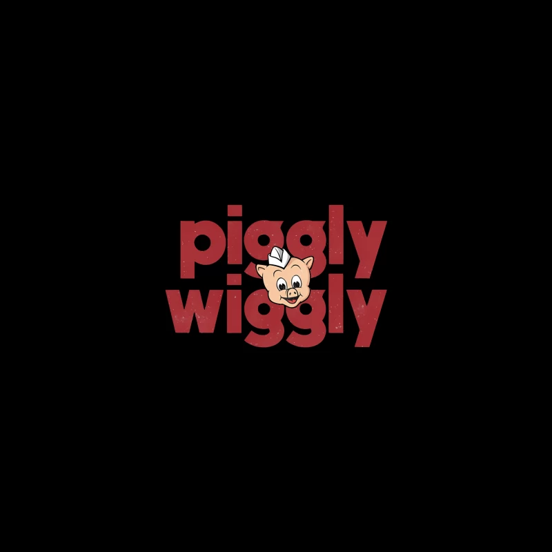 Vintage Piggly Wiggly Supermarket Logo with Cartoon Pig iPhone Case