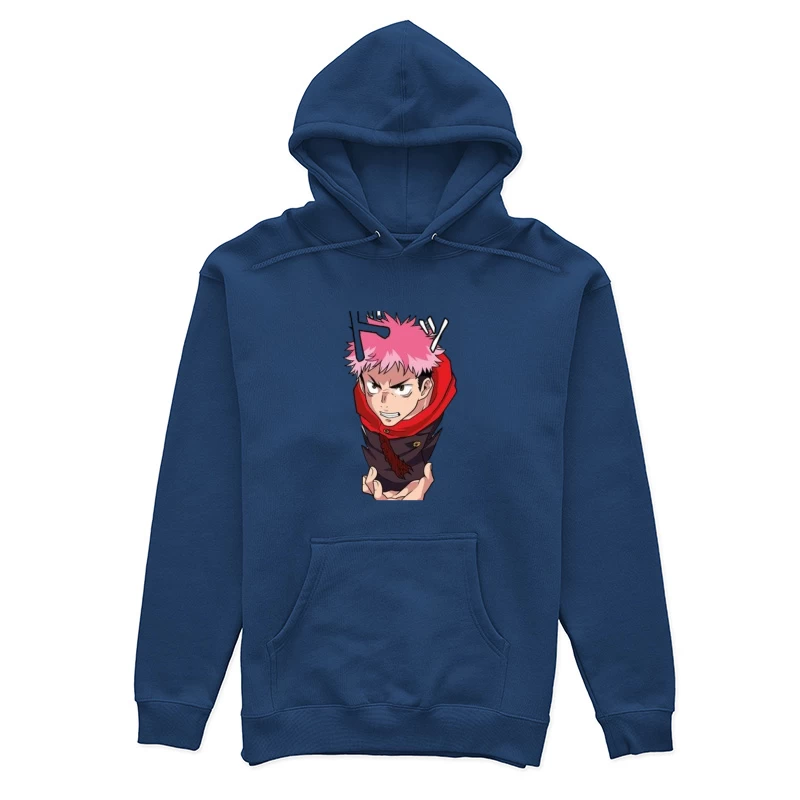 Anime-Charakter mit rosa Haaren Damen Pullover Hoodie