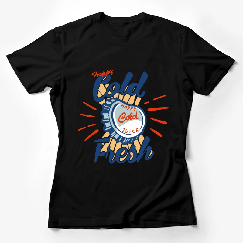 Frische kalte Saftkappe Grafik Damen T-Shirt