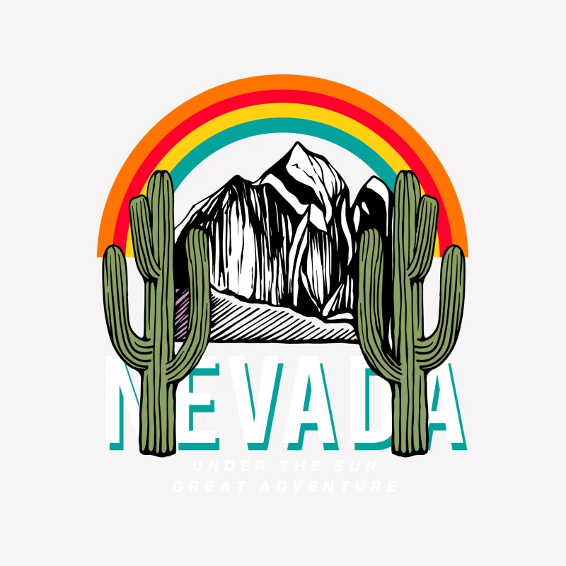 Regenbogen Nevada Abenteuer Herren T-Shirt
