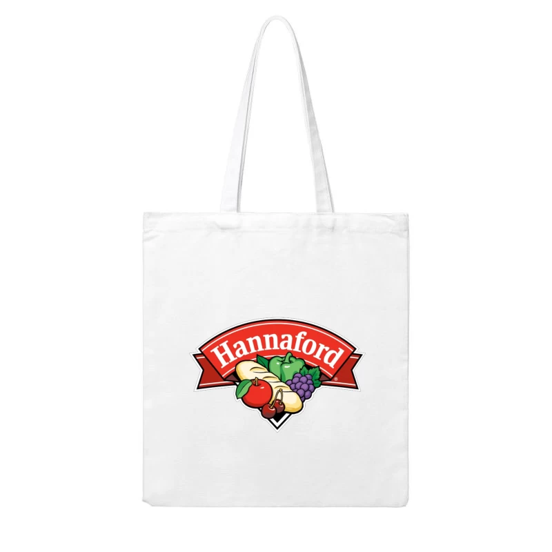 Hannaford Supermarket Logo with Fresh Produce Design Cotton Tote Bag