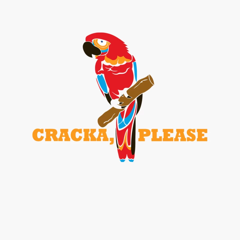 Humorous Cartoon Parrot Cracker Pun Cotton Tote Bag