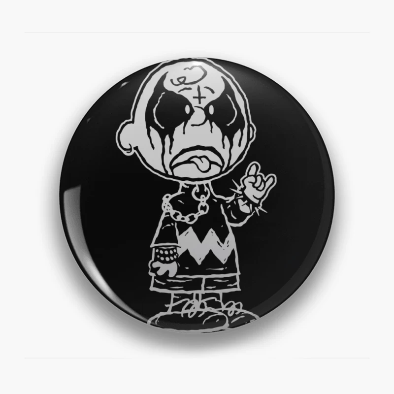 Clown Character Illustration Pin