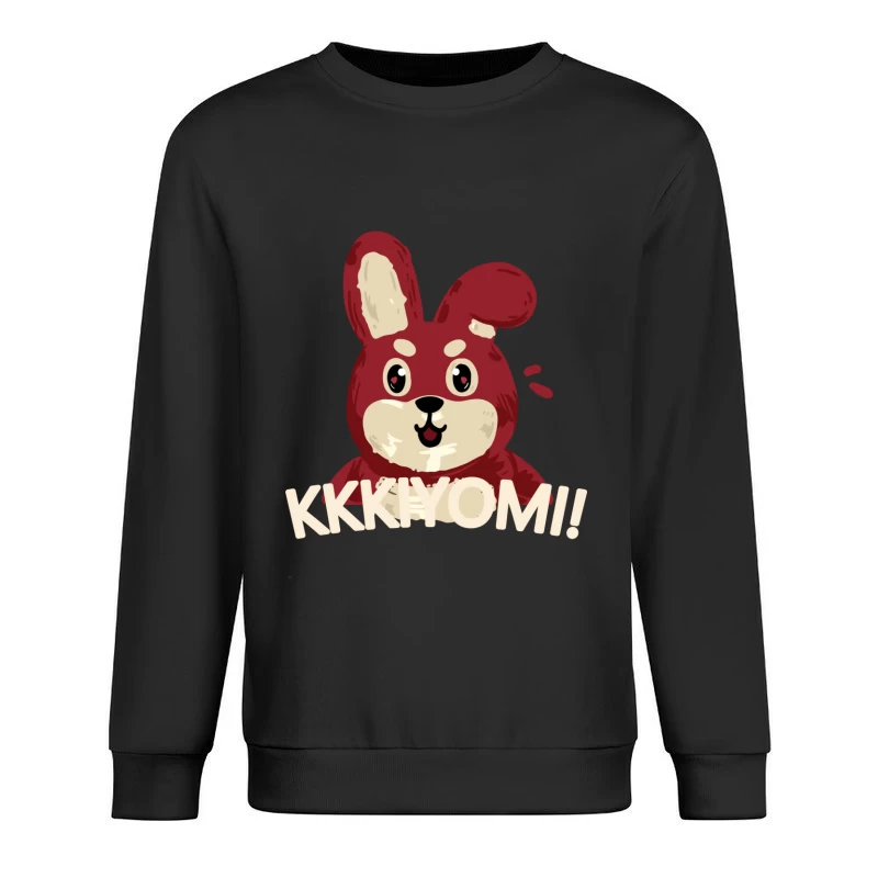 Niedlicher roter Hase Cartoon Herren Pullover Sweatshirt