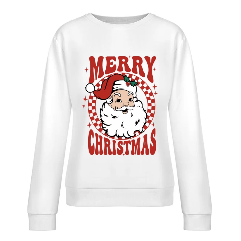 Fröhliche Weihnachten Santa Grafik Damen Pullover Sweatshirt