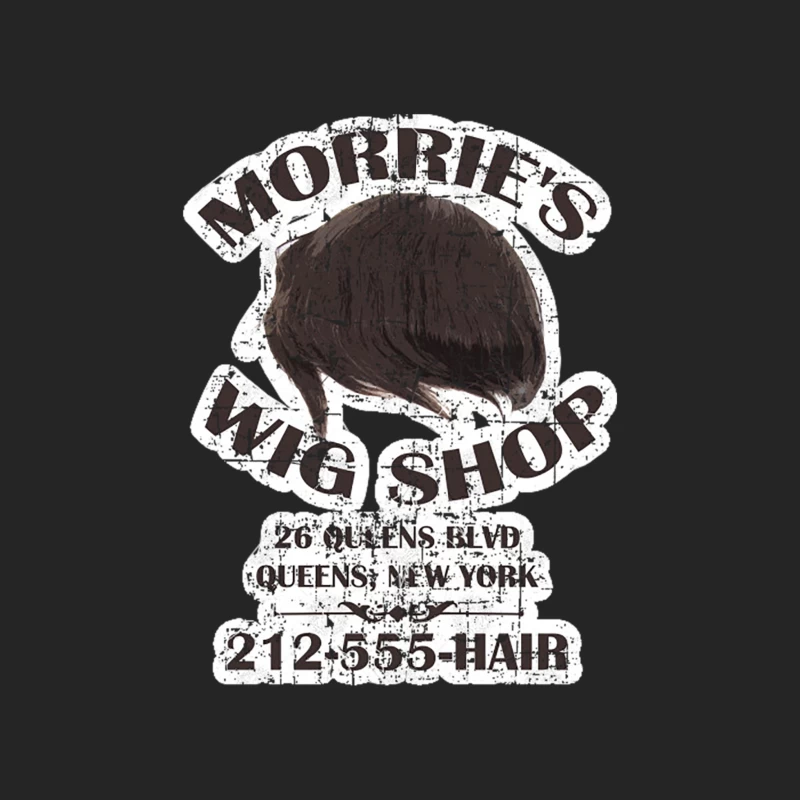 Vintage Wig Shop Logo: Morrie's in Queens, New York Female Pullover Sweatshirt
