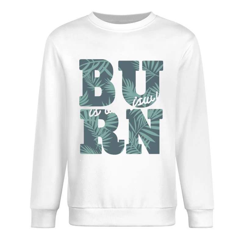Grafischer Palmen-Text Herren Pullover Sweatshirt
