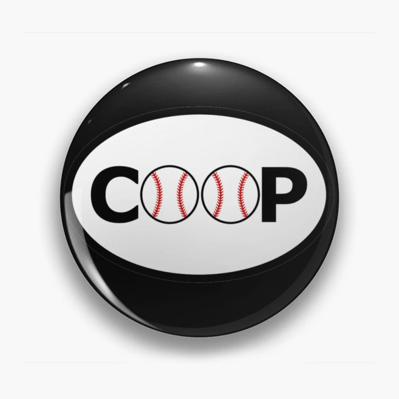 Baseball-Themed COOP Logo Design Pin