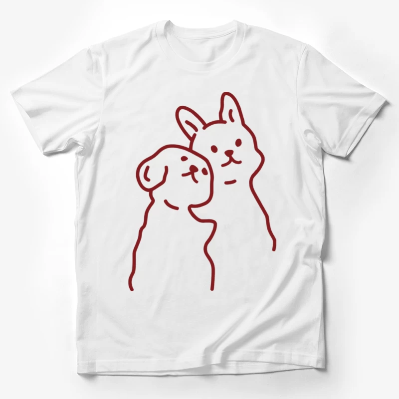 Süße Tierzeichnungen: Hund und Katze Herren T-Shirt