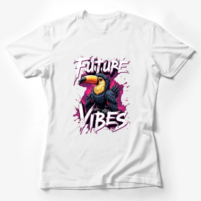 Future Vibes with a Colorful Toucan Female T-Shirt