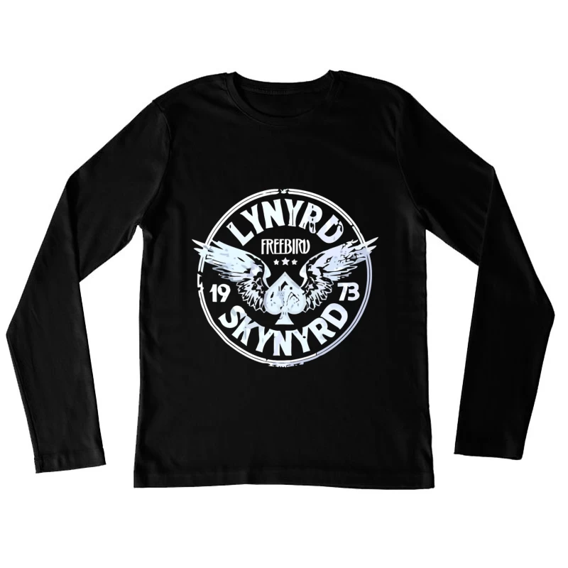 Lynyrd Skynyrd Freebird Winged Spade Logo 1973 Female Long Sleeve T-Shirt