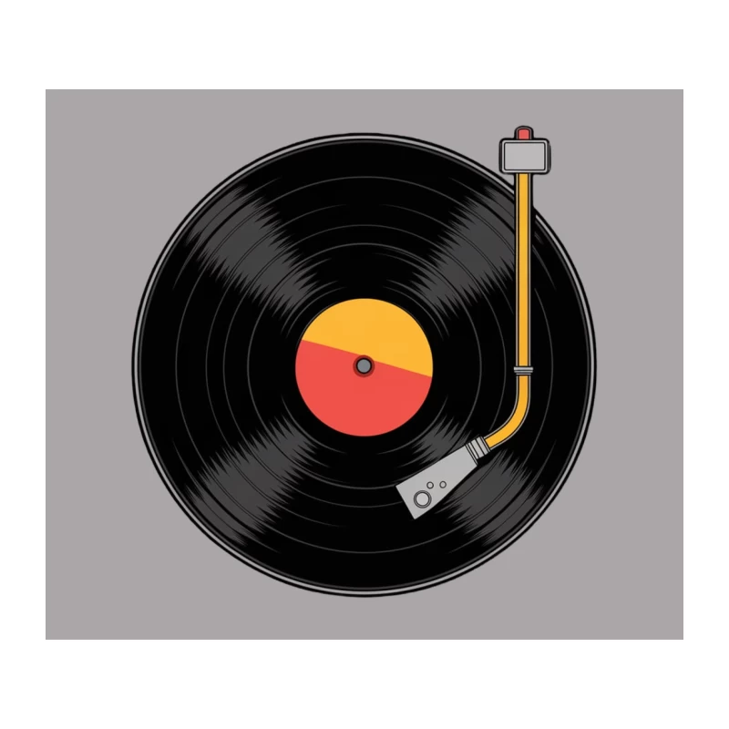 Vintage Vinyl Record Turntable Illustration Tapestry