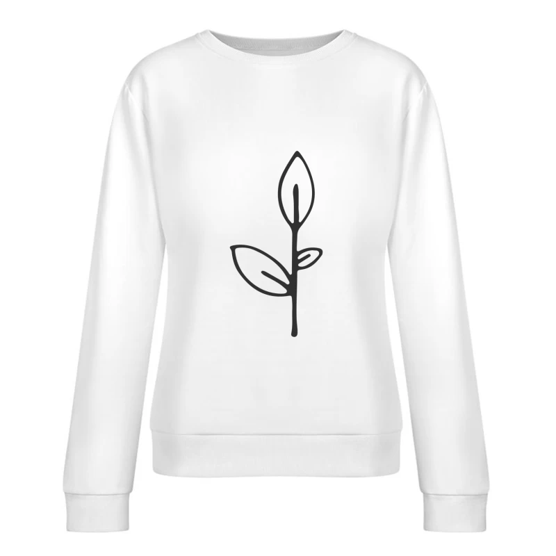 Illustration de feuille minimaliste Femme Sweat-shirt à enfiler