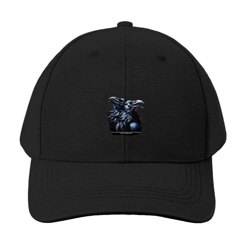 Gothic Raven Art with Game of Thrones Quote Baseball Cap