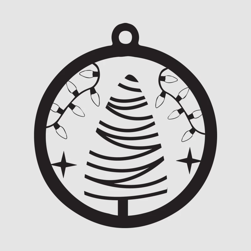 Ornement de Noël avec sapin et guirlandes lumineuses Homme Sweat à capuche