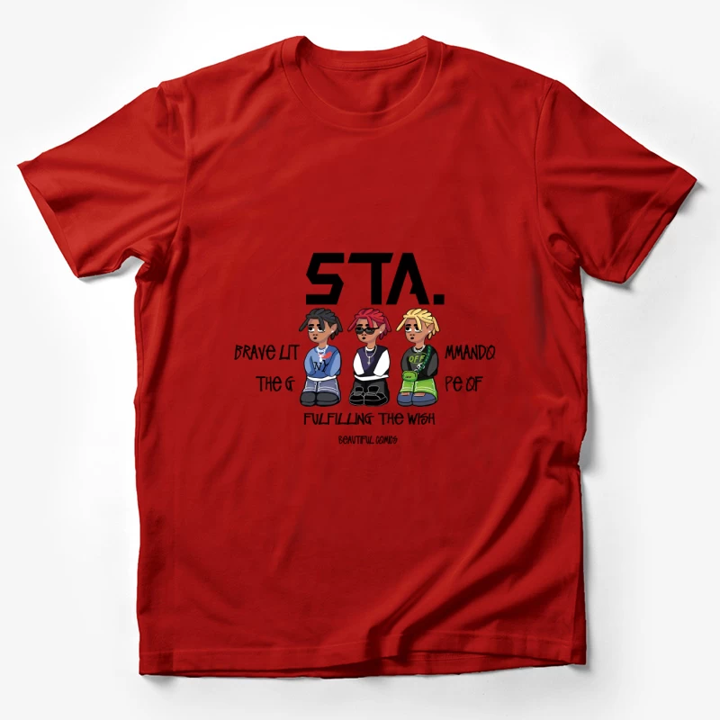Coole animierte Figuren mit Sonnenbrillen Herren T-Shirt