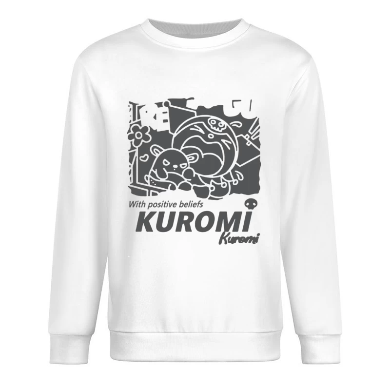 Kuromi und Freunde mit Blumen Herren Pullover Sweatshirt
