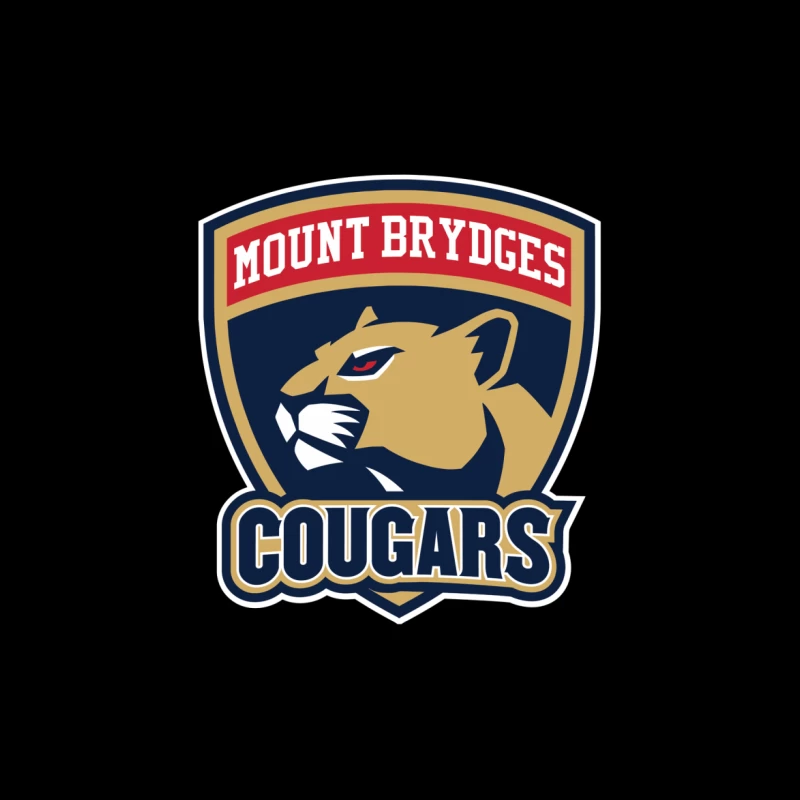 Mount Brydges Cougars Team Sports Logo Throw Pillow