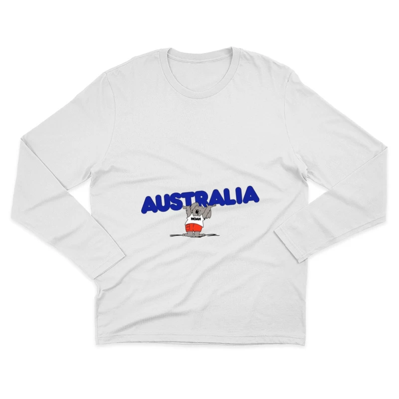 Niedlicher Koala Australien Design Herren Langarm T-Shirt