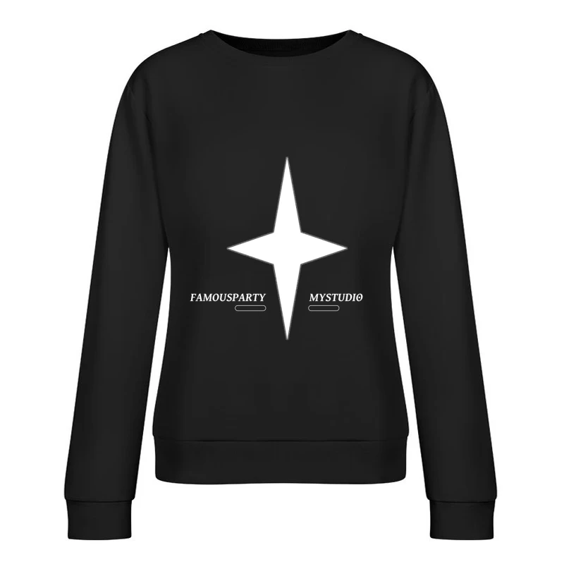 Minimalistisches Sternenlogo Damen Pullover Sweatshirt