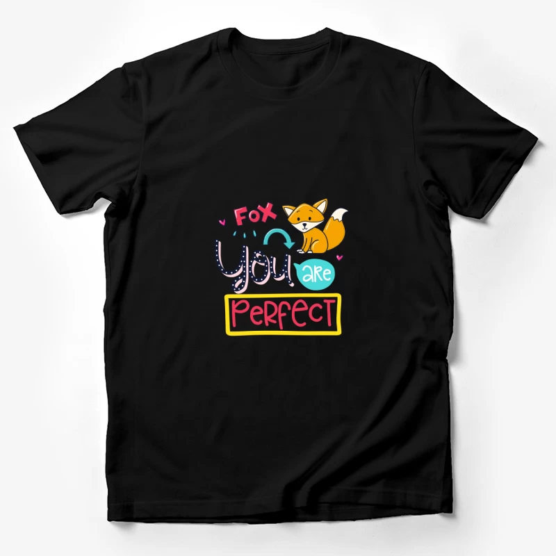 Illustration mignonne de renard avec message positif Homme T-Shirt