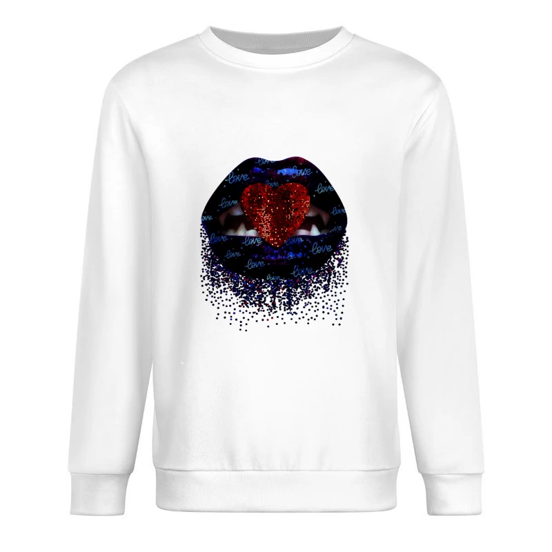 Herz und Lippenkunst Herren Pullover Sweatshirt
