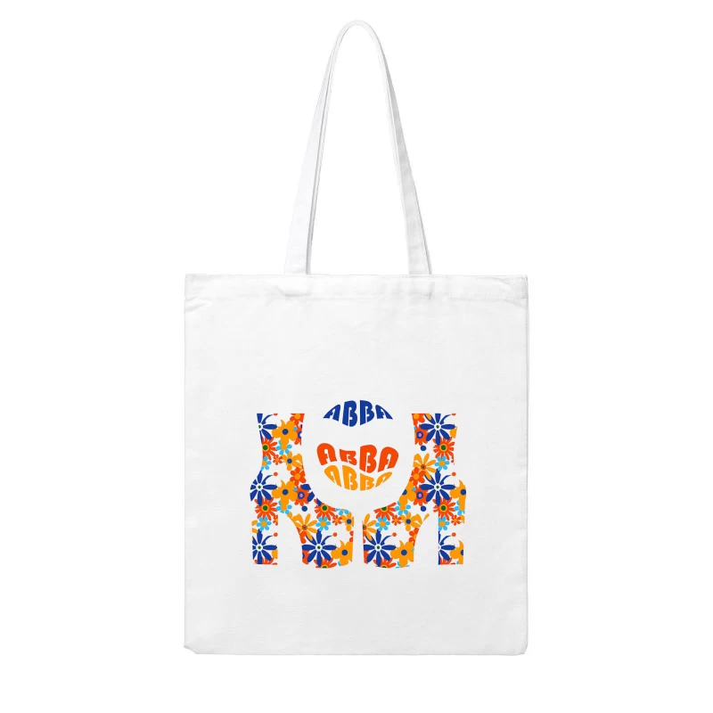 Abba Band Flowers Art Cotton Tote Bag