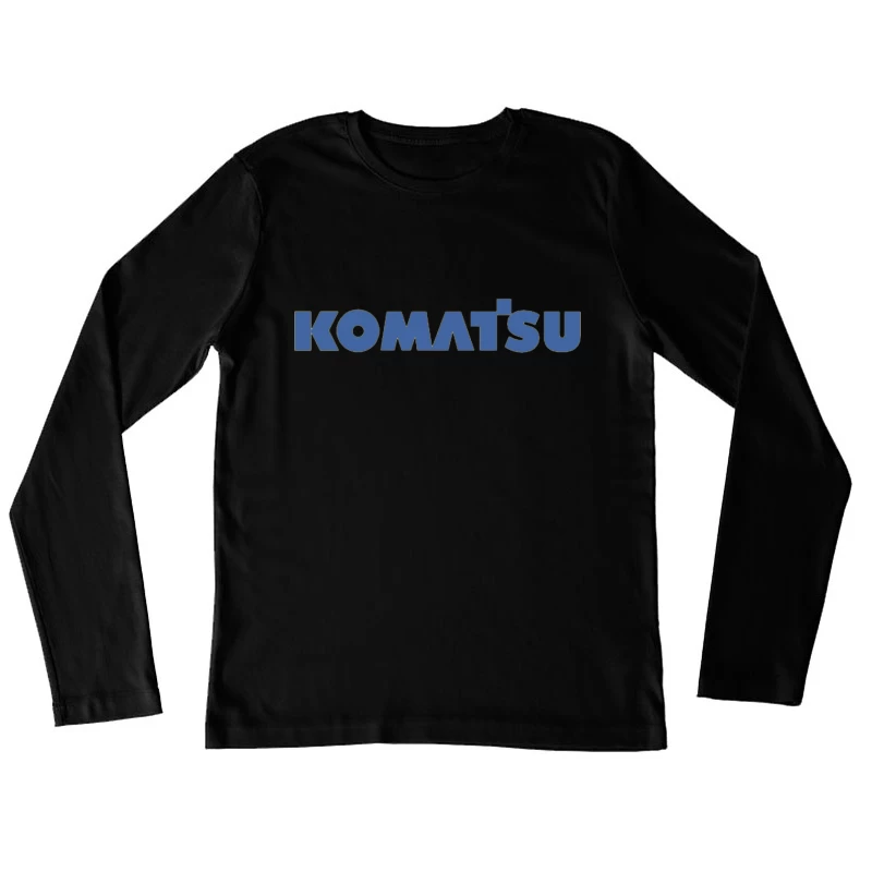 Komatsu Industrial Equipment Company Logo in Blue Female Long Sleeve T-Shirt