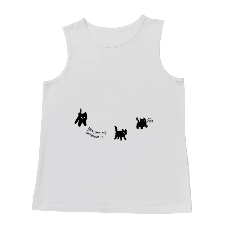 Süße Katzen-Doodle mit Herz Herren Tanktops