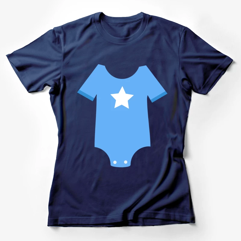 Body bleu pour bébé avec étoile blanche Femme T-Shirt